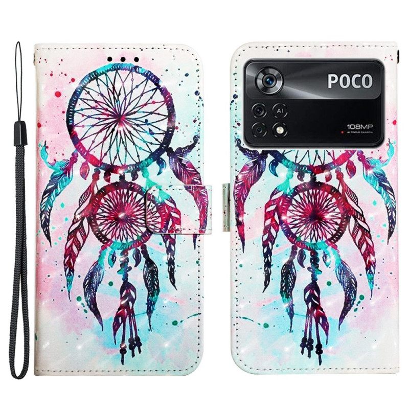 Kotelot Poco X4 Pro 5G Suojaketju Kuori Dream Catcher Hihnalla