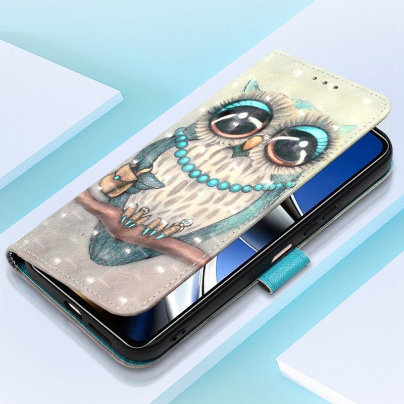 Kotelot Poco X4 Pro 5G Suojaketju Kuori Miss Owl Hihnassa