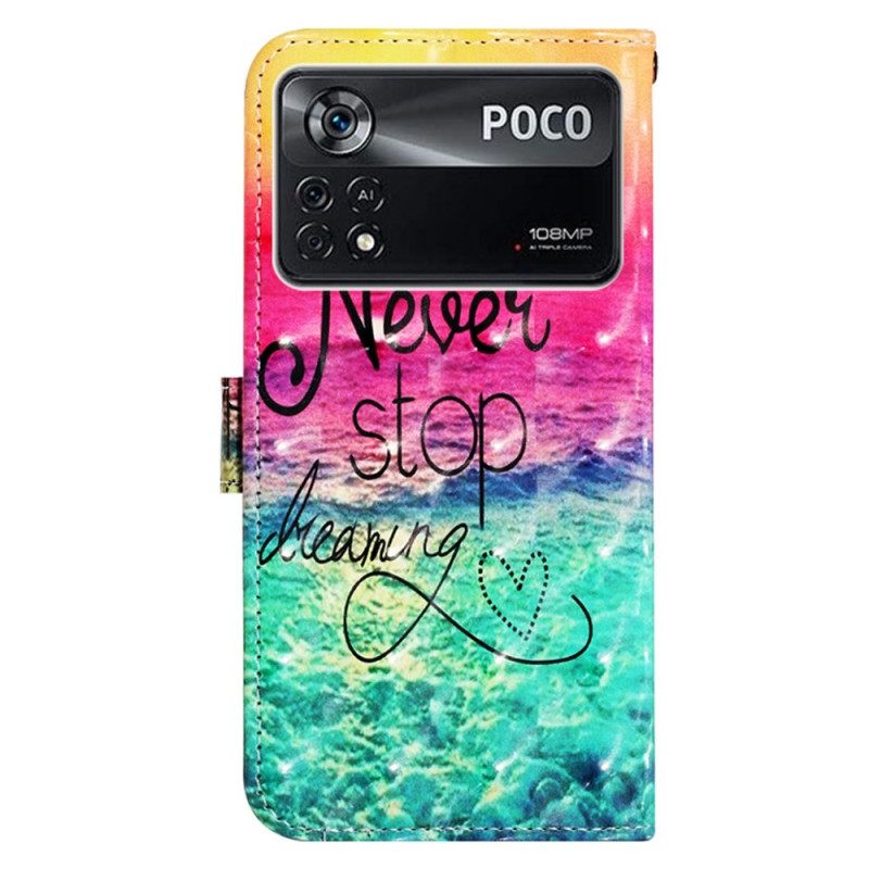 Kotelot Poco X4 Pro 5G Suojaketju Kuori Never Stip Dreaming In Strap