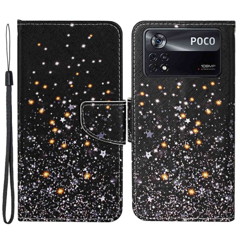 Kotelot Poco X4 Pro 5G Suojaketju Kuori Sequin Effect Strappy