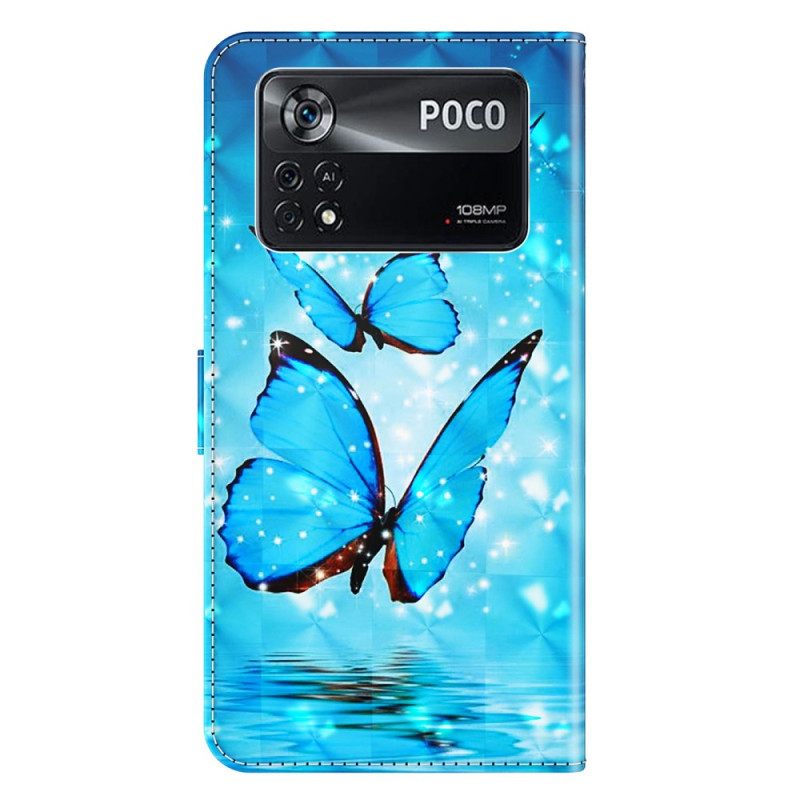 Kotelot Poco X4 Pro 5G Suojaketju Kuori Thong Butterflies