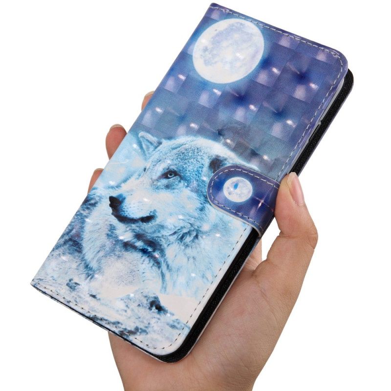 Kotelot Poco X4 Pro 5G Suojaketju Kuori Wolf's Gaze Hihnassa