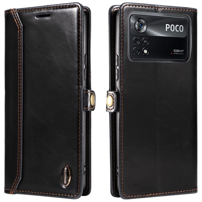 Kotelot Poco X4 Pro 5G Waxed Leather Effect Gq.utrobe