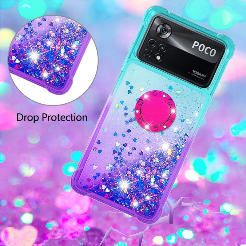 Kuori Poco X4 Pro 5G Glitter Ring Tuki