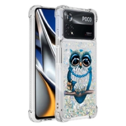 Kuori Poco X4 Pro 5G Rouva Owl Glitter