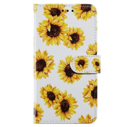 Nahkakotelo Poco X4 Pro 5G Suojaketju Kuori Strap Flowers