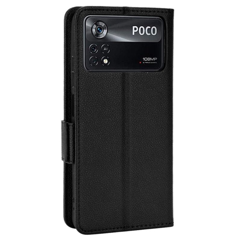 Nahkakotelo Poco X4 Pro 5G Ultra Fine Litchi Faux Leather