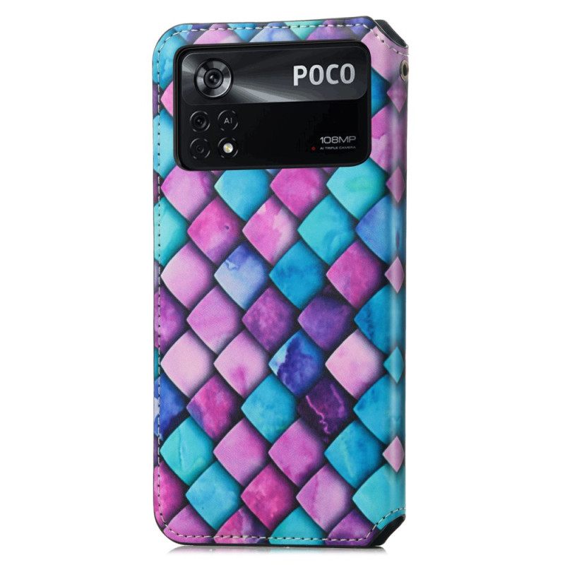 Puhelinkuoret Poco X4 Pro 5G Kotelot Flip Design Rfid Caseneo