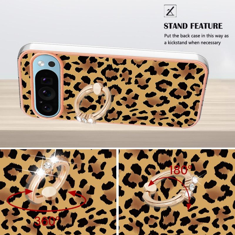 Kuori Google Pixel 9 Leopardprinttisormusteline