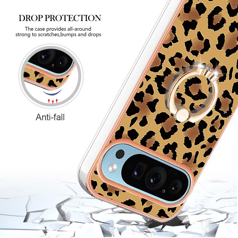 Kuori Google Pixel 9 Leopardprinttisormusteline