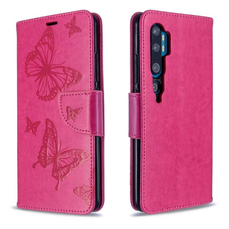 Kotelot Xiaomi Mi Note 10 / 10 Pro Suojaketju Kuori Butterflies Painettu Hihna