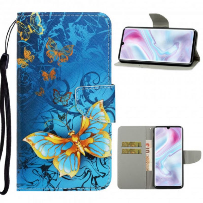 Kotelot Xiaomi Mi Note 10 / 10 Pro Suojaketju Kuori Butterfly Strap Muunnelmia