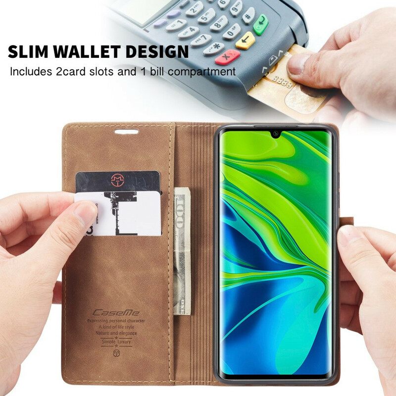 Puhelinkuoret Xiaomi Mi Note 10 / 10 Pro Kotelot Flip Caseme Keinonahka