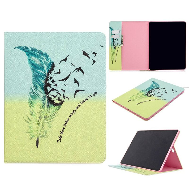 Flip Case iPad Pro 12.9" (2021) (2020) (2018) Feather Print Pattern