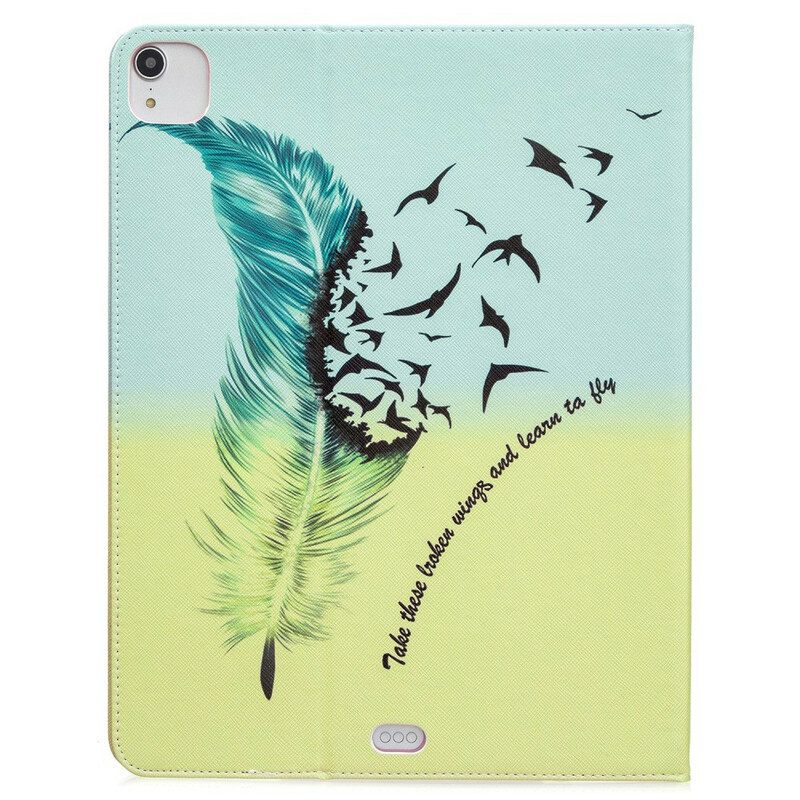 Flip Case iPad Pro 12.9" (2021) (2020) (2018) Feather Print Pattern