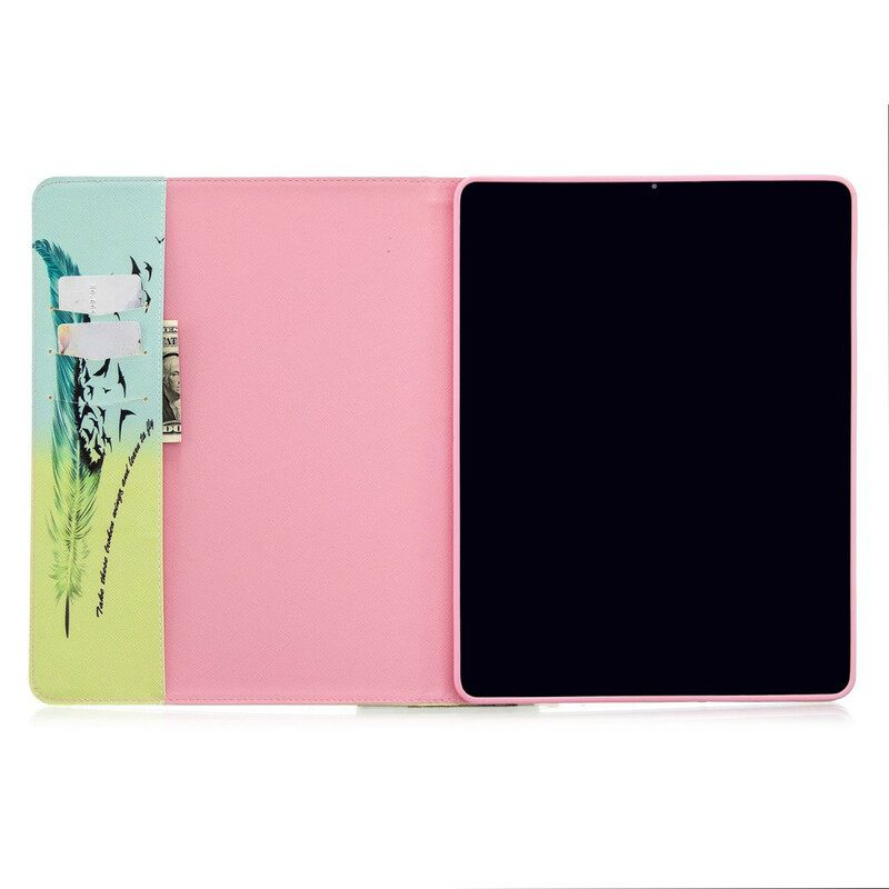 Flip Case iPad Pro 12.9" (2021) (2020) (2018) Feather Print Pattern