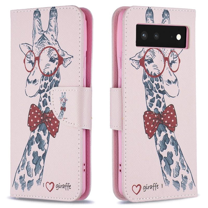 Kotelot Google Pixel 6 Brainy Giraffe