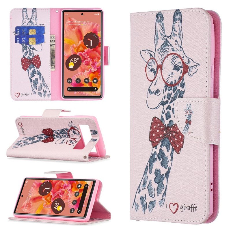 Kotelot Google Pixel 6 Brainy Giraffe