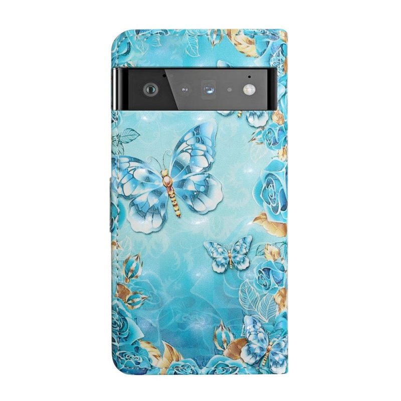 Kotelot Google Pixel 6 Ice Butterflies