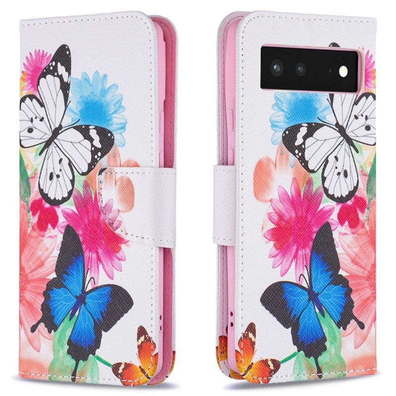 Kotelot Google Pixel 6 Painted Butterflies