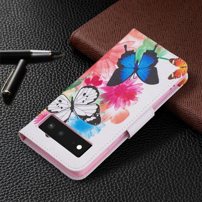 Kotelot Google Pixel 6 Painted Butterflies