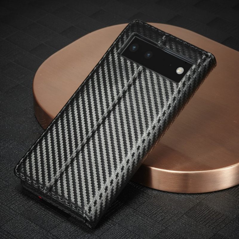 Puhelinkuoret Google Pixel 6 Kotelot Flip Carbon Fiber Lc.imeeke