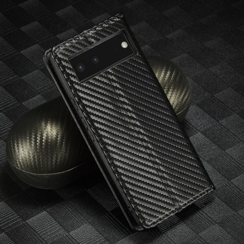 Puhelinkuoret Google Pixel 6 Kotelot Flip Carbon Fiber Lc.imeeke