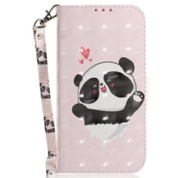 Kotelot Sony Xperia 10 Vi Panda Love Hihnalla