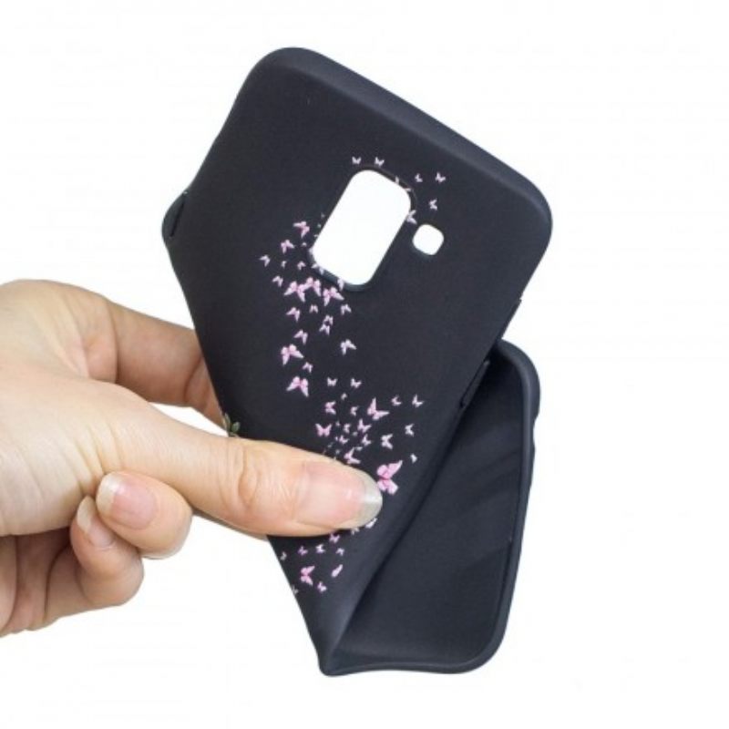 Case Samsung Galaxy J6 Nainen Kukkapäällä