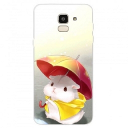 Kuori Samsung Galaxy J6 Hamster In The Rain