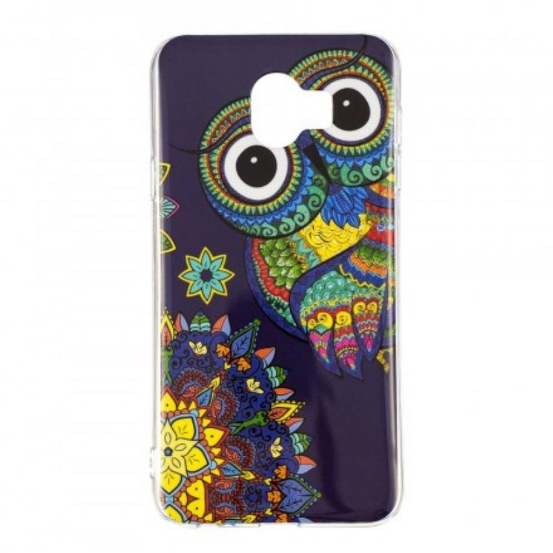 Kuori Samsung Galaxy J6 Owl Fluoresoiva Mandala