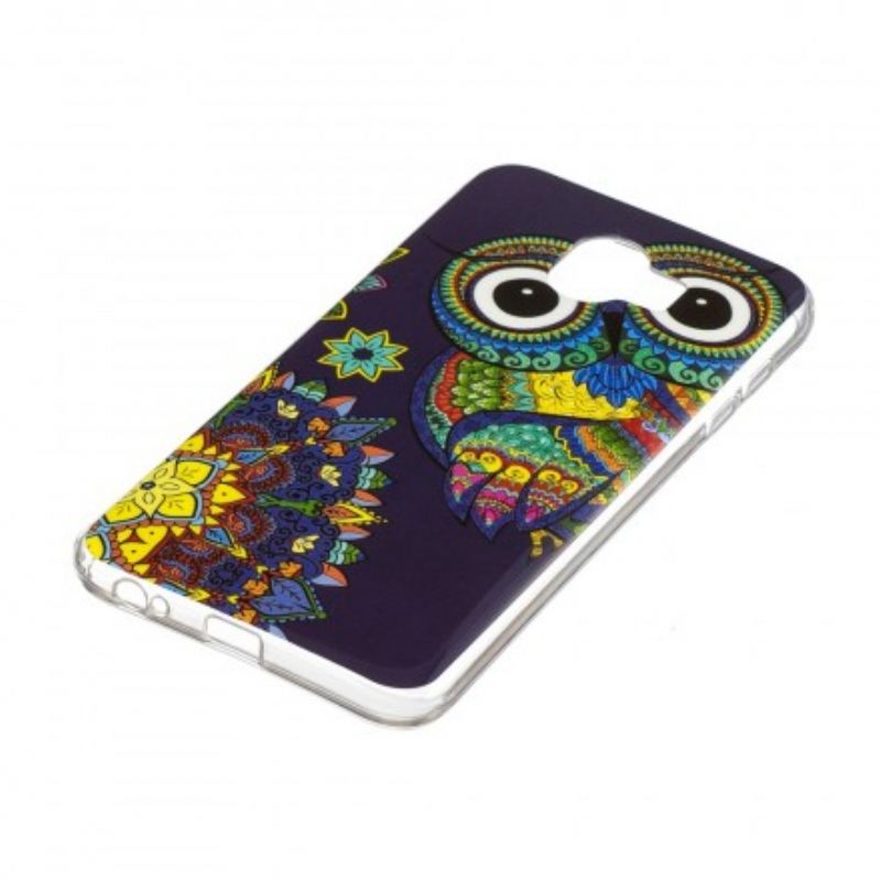 Kuori Samsung Galaxy J6 Owl Fluoresoiva Mandala