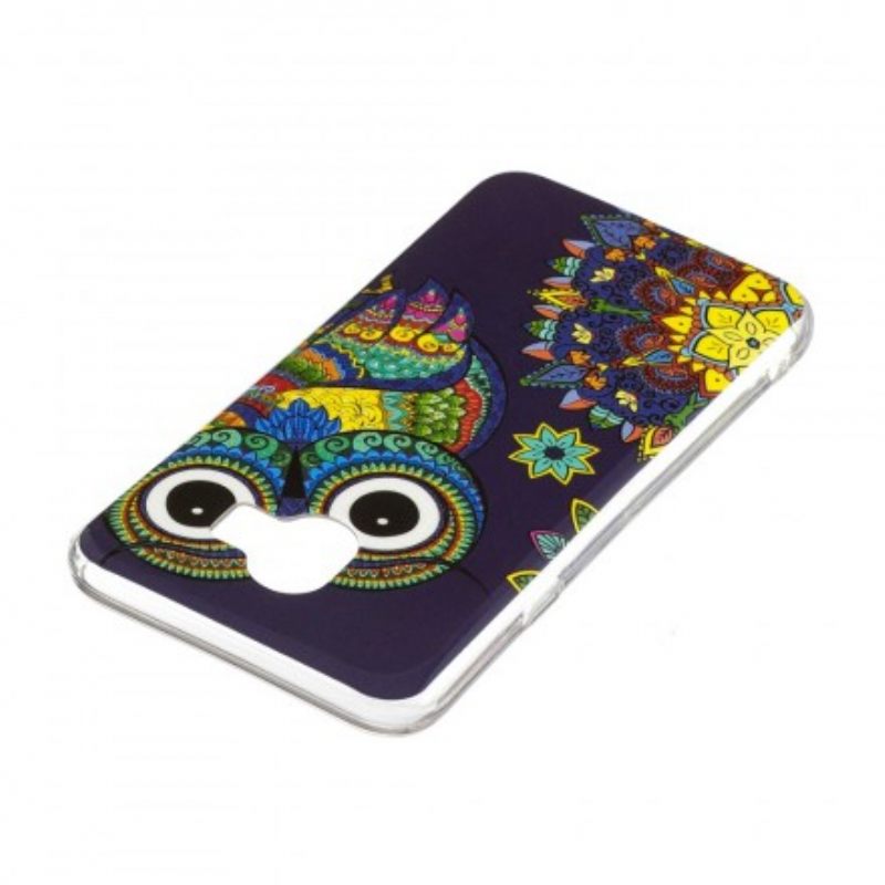 Kuori Samsung Galaxy J6 Owl Fluoresoiva Mandala