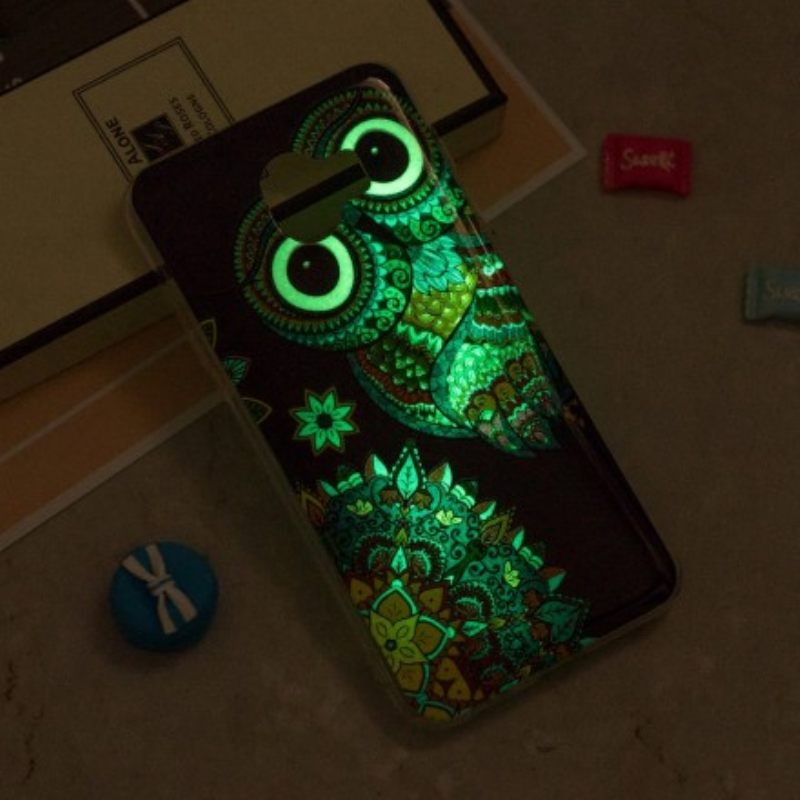 Kuori Samsung Galaxy J6 Owl Fluoresoiva Mandala