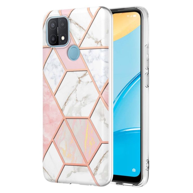 Case Oppo A15 Flashy Geometric Marble