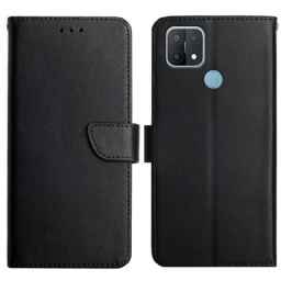 Flip Case Oppo A15 Aito Nappan Nahka