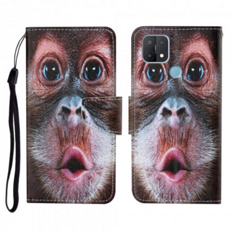 Kotelot Oppo A15 Suojaketju Kuori Monkey Kaulanauhalla