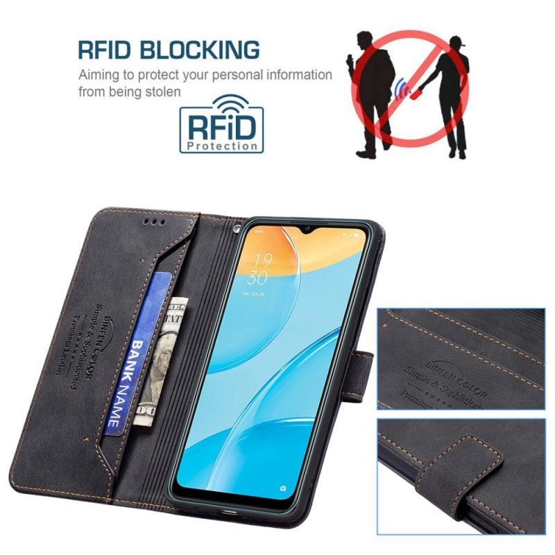 Nahkakotelo Oppo A15 Rfid Binfen Color