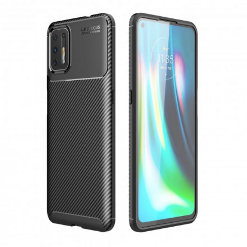 Case Moto G9 Plus Joustava Hiilikuiturakenne