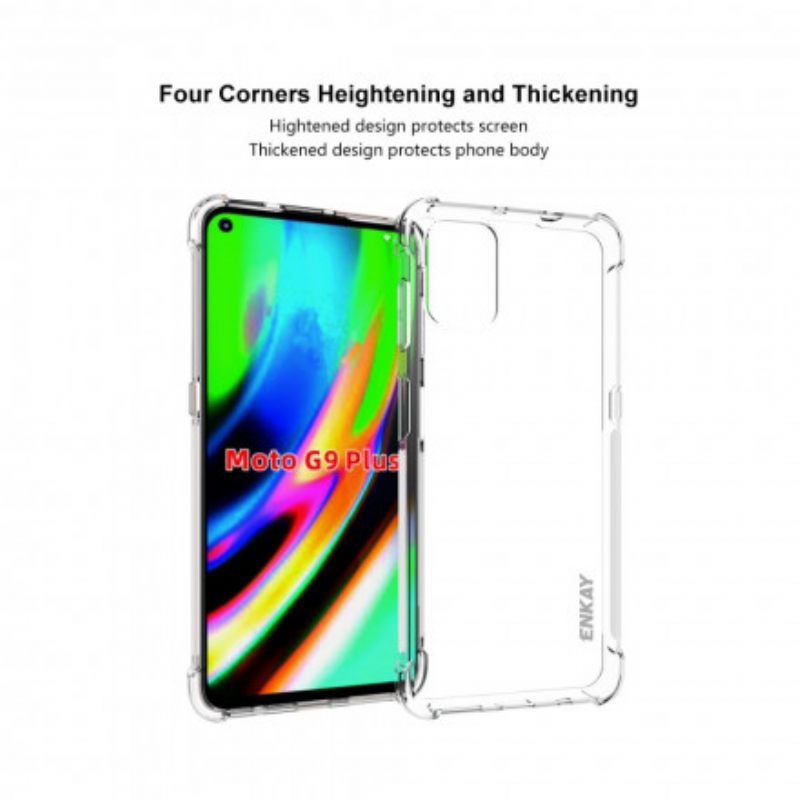 Case Moto G9 Plus Transparent Enkay