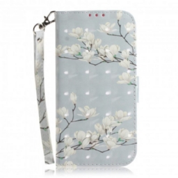 Kotelot Moto G9 Plus Suojaketju Kuori Strap Flower Branch