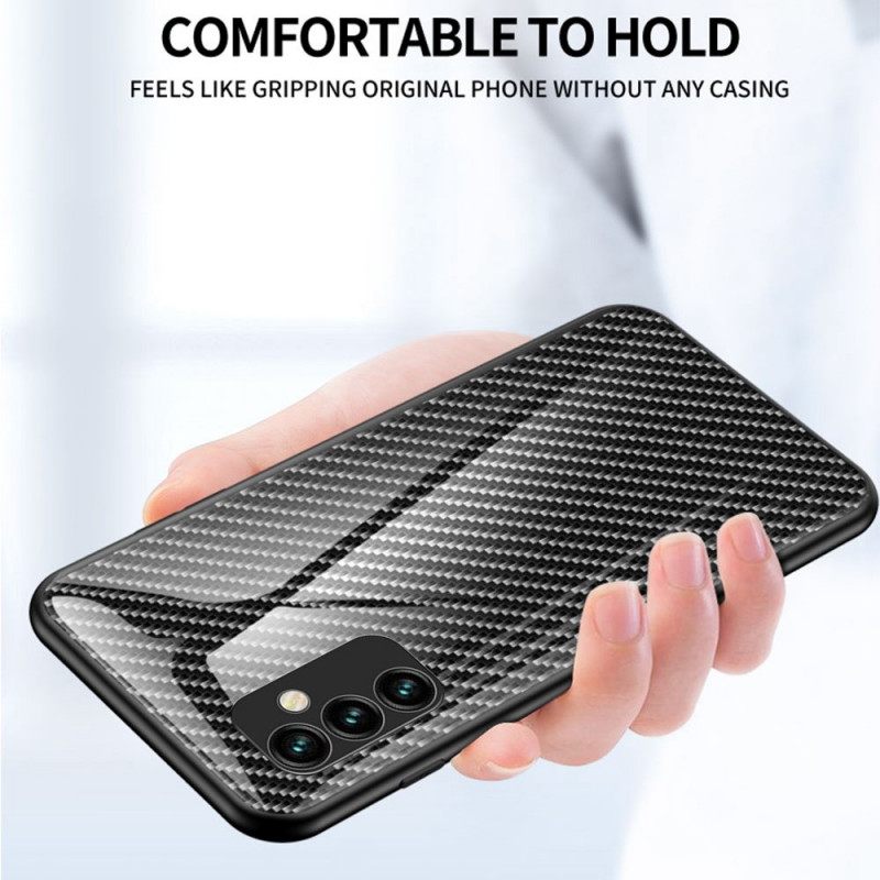 Case Samsung Galaxy M23 5G Carbon Fiber Karkaistu Lasi