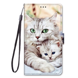 Flip Case Samsung Galaxy M23 5G Cat Perhe