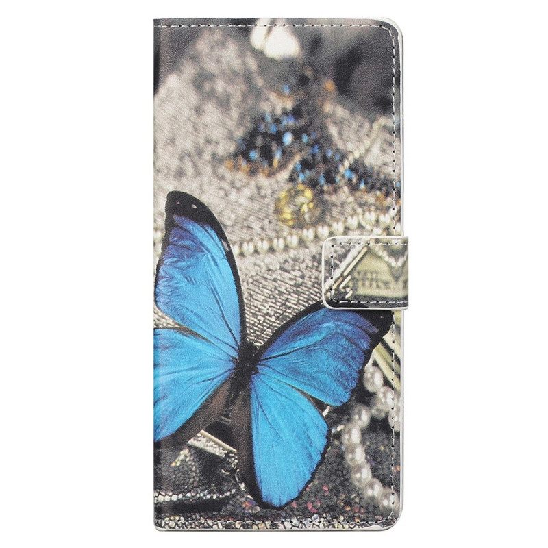 Kotelot Samsung Galaxy M23 5G Blue Butterfly