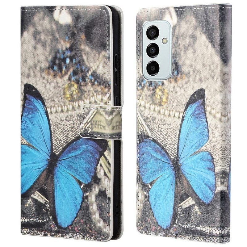 Kotelot Samsung Galaxy M23 5G Blue Butterfly