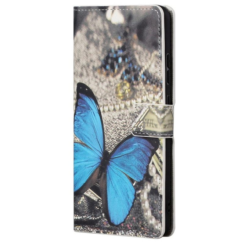 Kotelot Samsung Galaxy M23 5G Blue Butterfly