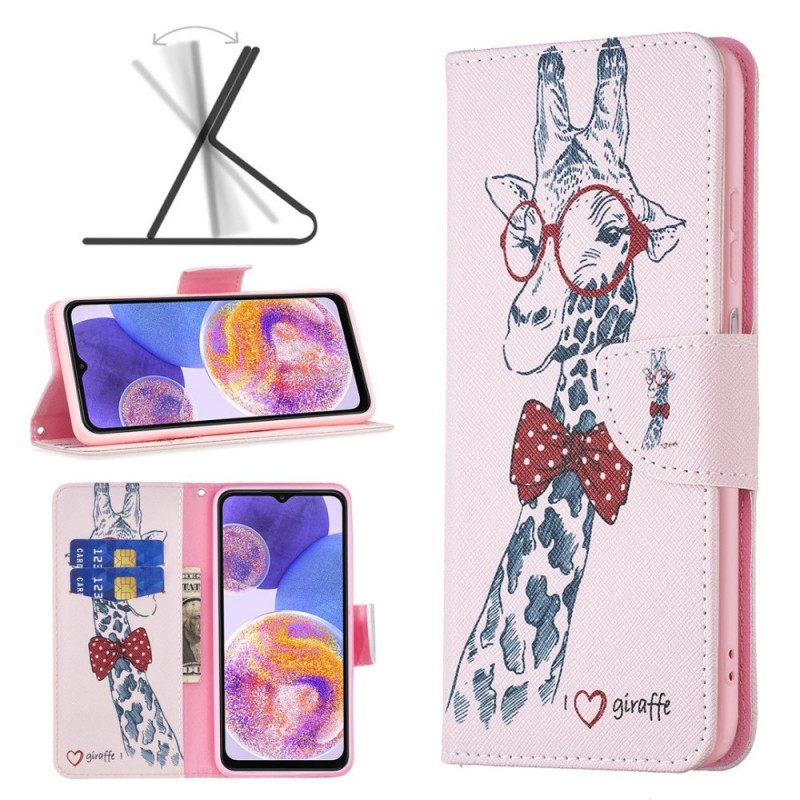 Kotelot Samsung Galaxy M23 5G Brainy Giraffe