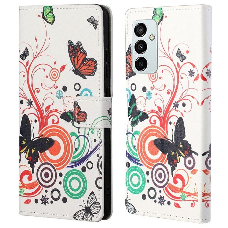 Kotelot Samsung Galaxy M23 5G Butterflies Perhoset