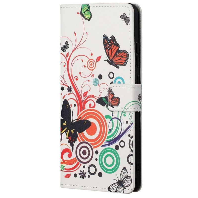 Kotelot Samsung Galaxy M23 5G Butterflies Perhoset