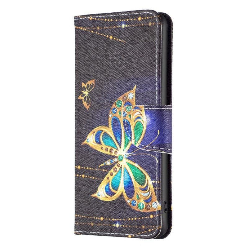 Kotelot Samsung Galaxy M23 5G Golden Butterfly